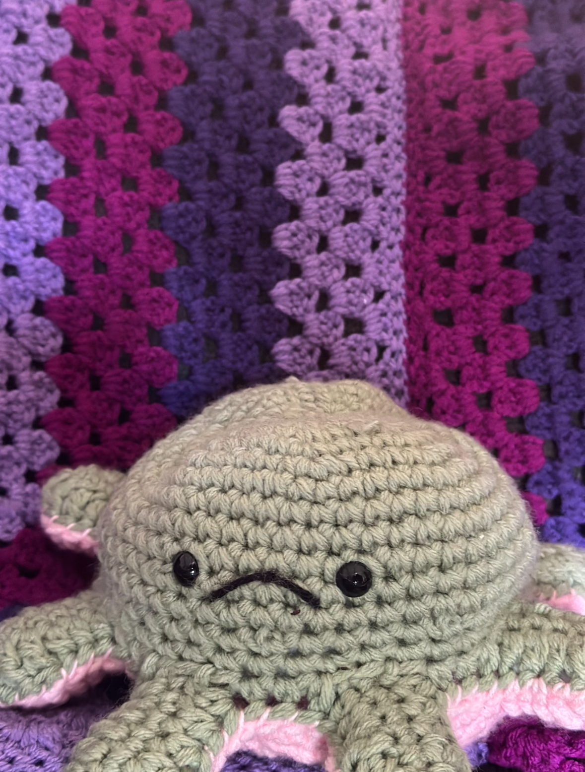 Amigurumi Pink/Grey Octopus