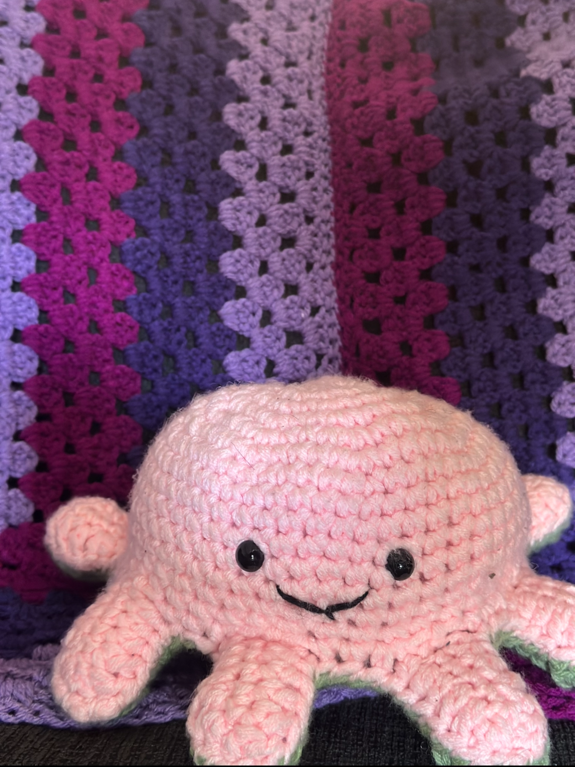 Amigurumi Pink/Grey Octopus